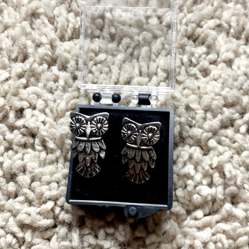 IRON Alloy Owl Earrings Earrings/Jewelry, Size 1.75cm H x 1cm W for Women